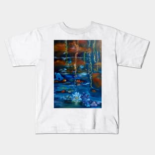 Evening at Monet's Pond Kids T-Shirt